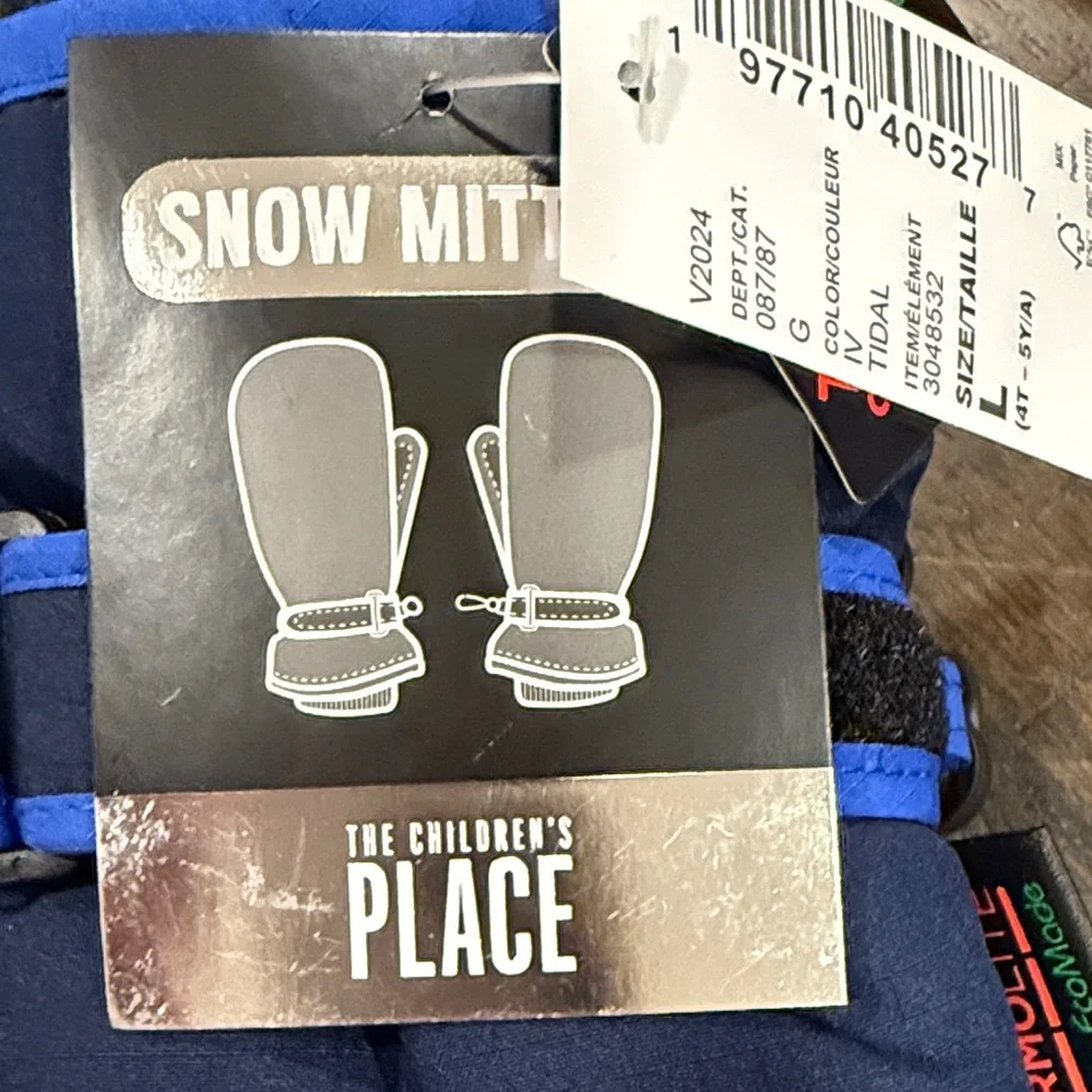 The Children's Place Navy and Royal Blue Mittens